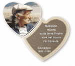Double Heart Ceramic Photo Plaques - View 4