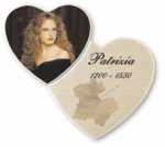 Double Heart Ceramic Photo Plaques - View 5