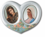 Personalized Photo Heart Shape Ceramic Plaques - View 2